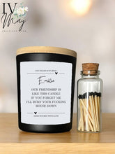 Load image into Gallery viewer, Personalised soy wax vegan candle Gift Set / Best Friend / Christmas gift for friend colleague
