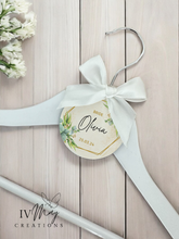 Load image into Gallery viewer, Personalised Wedding Day Dress Hanger With Tag
