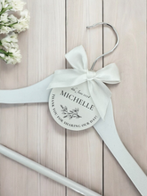 Load image into Gallery viewer, Personalised Wedding Day Dress Hanger With Tag
