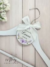 Load image into Gallery viewer, Personalised Wedding Day Dress Hanger With Tag
