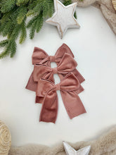 Load image into Gallery viewer, Luxury Christmas tree Single Bow Topper - Rose Pink Velvet bows
