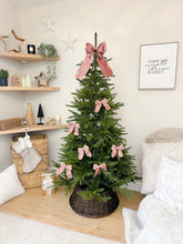 Load image into Gallery viewer, Luxury Christmas tree Single Bow Topper - Rose Pink Velvet bows
