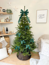 Load image into Gallery viewer, Luxury Christmas tree Single Bow Topper - Bottle Green Velvet bows
