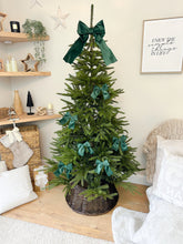 Load image into Gallery viewer, Luxury Christmas tree Single Bow Topper - Bottle Green Velvet bows
