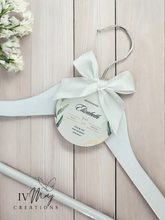 Load image into Gallery viewer, Personalised Wedding Day Dress Hanger With Tag
