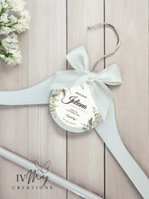 Load image into Gallery viewer, Personalised Wedding Day Dress Hanger With Tag
