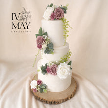 Load image into Gallery viewer, FULL SET Wedding Christening Cake Flower Arrangement Topper &amp; Decorations  foam Roses
