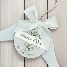 Load image into Gallery viewer, Personalised Wedding Day Dress Hanger With Tag
