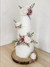 Load image into Gallery viewer, Foam Rose Cake Topper Set: Dusty Pink, Blush, Cream, and Purple
