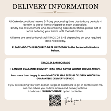 Load image into Gallery viewer, Custom Personalised Topper Dusty blue and Navy gypsophila eucalyptus leaf cake topper wedding decorations floral arrangement
