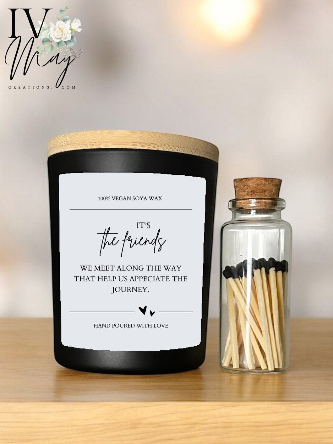 Soy wax vegan candle Gift Set / Best Friend / Christmas gift for friend colleague