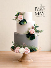 Load image into Gallery viewer, Blush Pink Cake Flowers: Foam Rose Wedding Cake Topper
