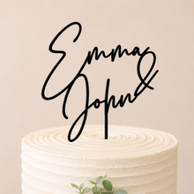Load image into Gallery viewer, Personalised Cake Topper, Custom Acrylic Decorations, Wedding, Anniversary

