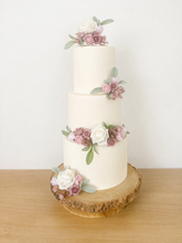 Load image into Gallery viewer, FULL SET Wedding Christening Cake Flower Arrangement Topper &amp; Decorations Roses - Dusty Pink - Blush Pink
