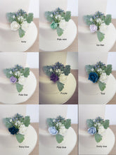 Load image into Gallery viewer, Blush &amp; Pale Blue Foam Rose Cake Topper: Wedding, Birthday, Christening
