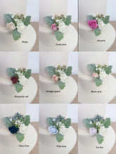 Load image into Gallery viewer, Blush &amp; Pale Blue Foam Rose Cake Topper: Wedding, Birthday, Christening
