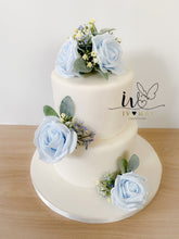 Load image into Gallery viewer, Blush Pink Foam Rose Cake Flowers: Wedding Cake Topper
