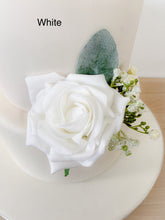 Load image into Gallery viewer, Blush Pink Foam Rose Cake Flowers: Wedding Cake Topper
