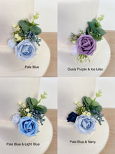 Load image into Gallery viewer, Blush pink Wedding christening cake flower arrangement topper mini eucalyptus roses more colours available
