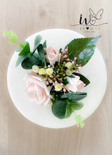 Load image into Gallery viewer, Blush Pink Foam Rose Cake Topper: Wedding Cake Flowers
