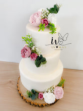 Load image into Gallery viewer, FULL SET Wedding Christening Cake Flower Arrangement Topper &amp; Decorations Roses

