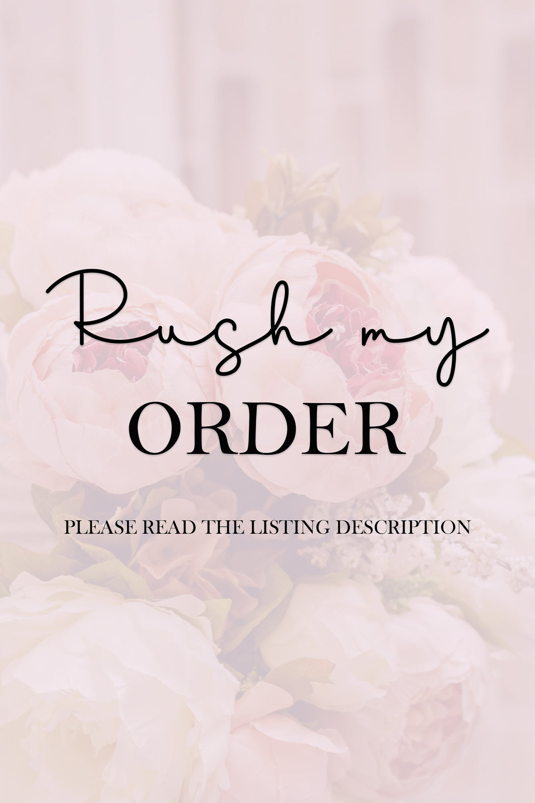 RUSH MY ORDER - Add on - Priority Order - Please Read The Listing Description