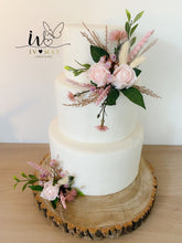 Load image into Gallery viewer, Blush Pink Rose Cake Topper: Boho Dried Flower Arrangement
