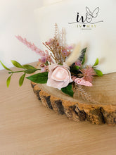 Load image into Gallery viewer, Blush Pink Rose Cake Topper: Boho Dried Flower Arrangement
