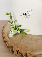 Load image into Gallery viewer, FULL SET Wedding Christening Cake Flower Arrangement Topper &amp; Decorations Roses - White - Blush Pink
