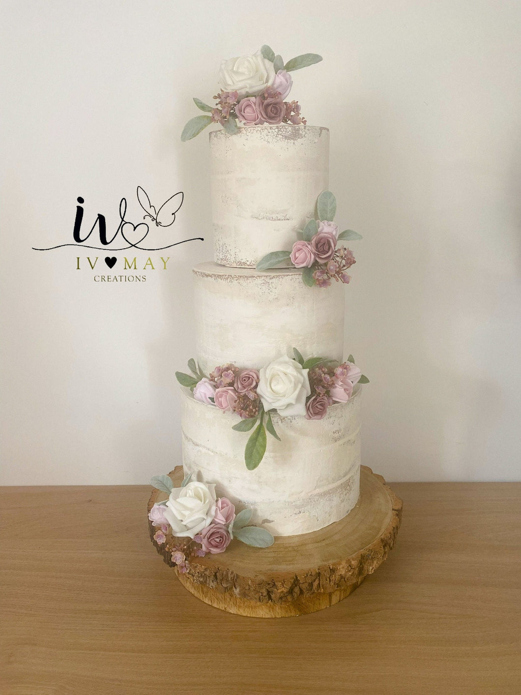 FULL SET Wedding Christening Cake Flower Arrangement Topper & Decorations Roses - Dusty Pink - Blush Pink