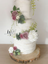 Load image into Gallery viewer, FULL SET Wedding Christening Cake Flower Arrangement Topper &amp; Decorations  foam Roses
