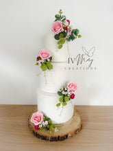 Load image into Gallery viewer, Pink Foam Rose Cake Topper: Wedding, Christening, Birthday
