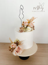 Load image into Gallery viewer, Baby shower pregnant lady wire cake topper - cake decorations
