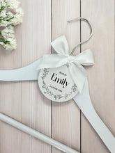 Load image into Gallery viewer, Personalised Wedding Day Dress Hanger - Bridal Party Hangers - Bridal Hanger - Custom Hanger - Personalised Wedding Gift - Bridesmaid Gifts
