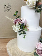 Load image into Gallery viewer, Wedding Cake Flower Arrangement: Blush Pink Foam Roses Topper
