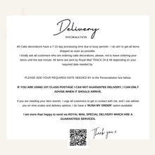 Load image into Gallery viewer, Personalised Edible Cake Topper: Custom Heart Shaped Wedding Cake Topper | Just Married Calligraphy, Custom Mr and Mrs Elegant Icing Sheet
