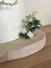 Load image into Gallery viewer, FULL SET cake flowers - Artificial Silk cake flowers - White roses - gypsophila eucalyptus leaf wedding decorations floral arrangement
