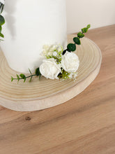 Load image into Gallery viewer, FULL SET White gypsophila eucalyptus leaf cake topper wedding decorations floral arrangement - Custom Personalised Topper
