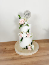 Load image into Gallery viewer, Blush Pink Rose Cake Topper: Wedding Floral Arrangement
