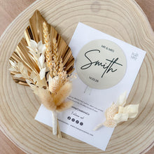 Load image into Gallery viewer, Custom Dried Foliage Cake Topper: Palm Leaf &amp; Spear
