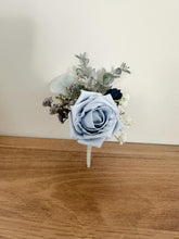 Load image into Gallery viewer, Wedding Bouquet: Navy, Dusty Blue &amp; Sage Foam Roses
