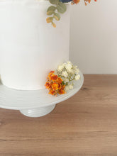 Load image into Gallery viewer, Foam Rose Cake Topper: Burnt Orange &amp; Navy Gypsophila Wedding Decoration
