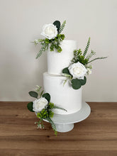 Load image into Gallery viewer, White Foam Rose Cake Flowers: Wedding Cake Topper

