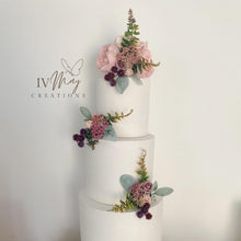 Load image into Gallery viewer, Dusty Pink Foam Rose Cake Flowers: Wedding, Christening, Birthday
