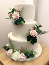 Load image into Gallery viewer, Blush Pink Cake Flowers: Foam Rose Wedding Cake Topper

