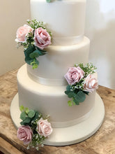 Load image into Gallery viewer, Blush Pink Foam Rose Cake Flowers: Wedding Cake Topper
