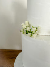 Load image into Gallery viewer, FULL SET pale Blush pink cream gypsophila eucalyptus leaf cake topper wedding decorations floral arrangement - Custom Colours available
