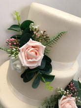 Load image into Gallery viewer, Blush Pink Cake Flowers: Foam Rose Wedding Cake Topper
