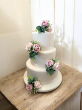 Load image into Gallery viewer, Blush Pink Foam Rose Cake Flowers: Wedding Cake Topper
