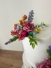 Load image into Gallery viewer, Foam Rose Cake Flower Arrangement: Wedding Christening Cake Topper
